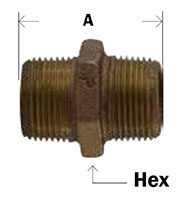 Bronze Hex Nipples Diagram